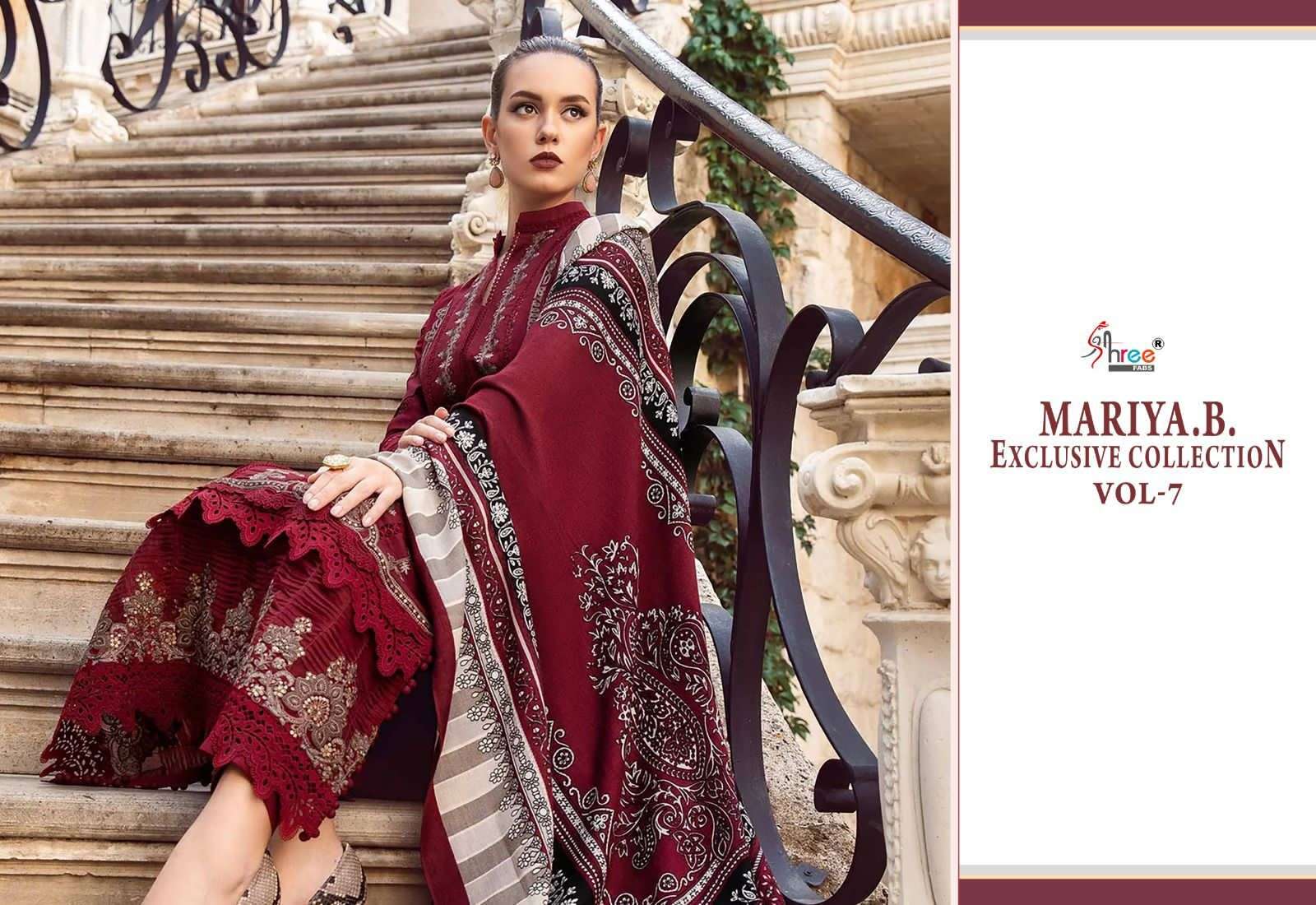 shree fabs mariab exclusive collection vol 7 rayon regal look salwar suit with siffon duaptta catalog