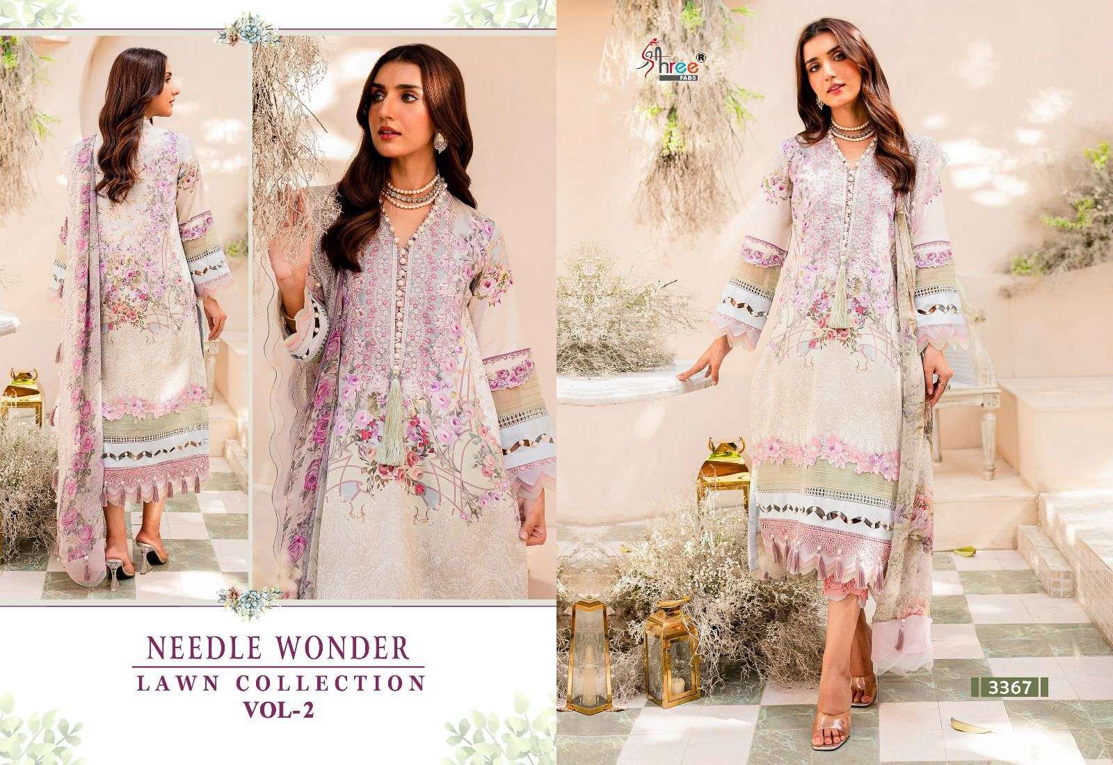 shree fabs neele wonder lawn collection vol 2 cotton beautiful look salwar suit cotton dupatta catalog