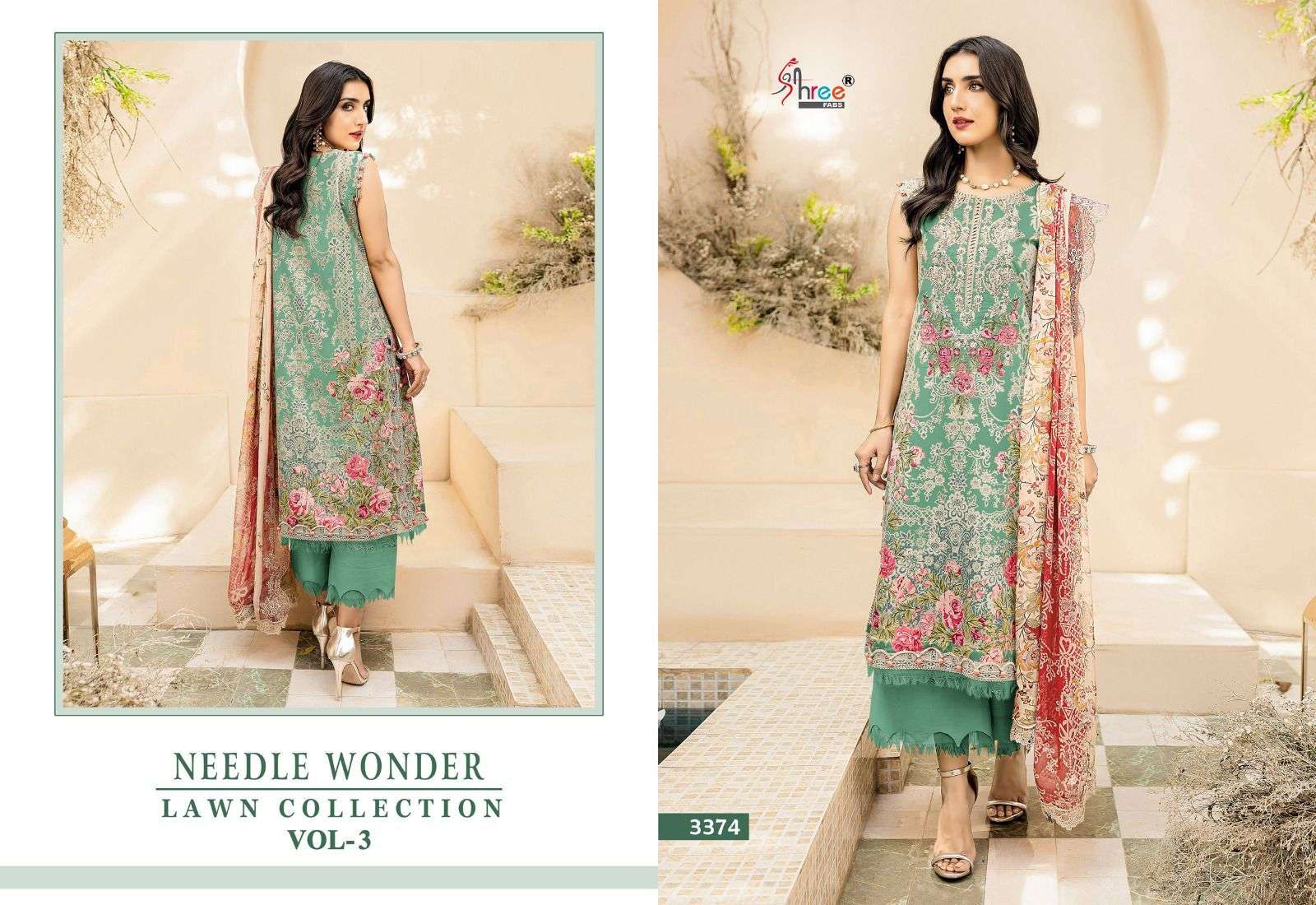 shree fabs neele wonder lawn collection vol 3 cotton beautiful look salwar suit cotton dupatta catalog