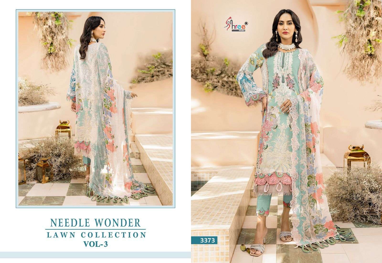 shree fabs neele wonder lawn collection vol 3 cotton beautiful look salwar suit cotton dupatta catalog