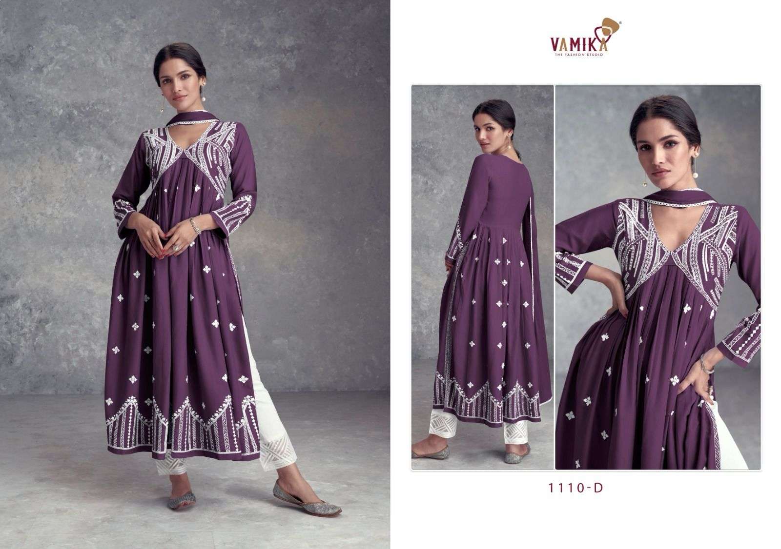 vamika aadhira vol 8 D No 1110A To 1110E reyon viscose attrective look top pant with dupatta catalog