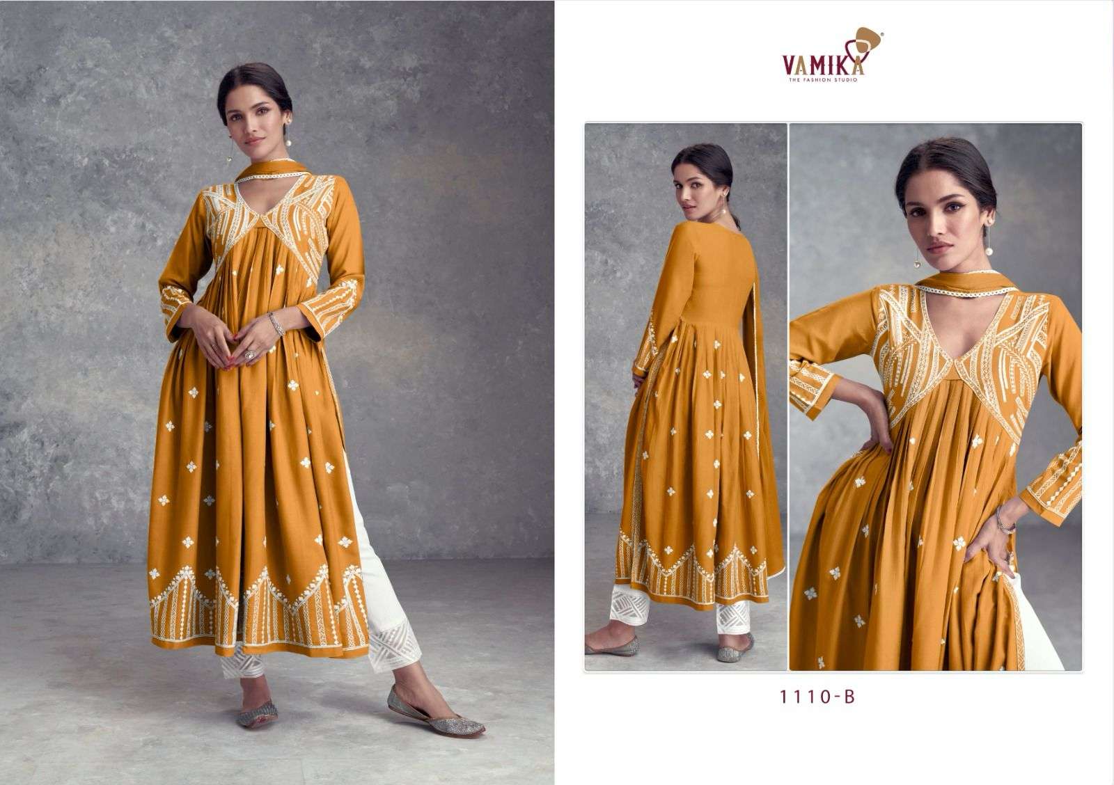 vamika aadhira vol 8 D No 1110A To 1110E reyon viscose attrective look top pant with dupatta catalog