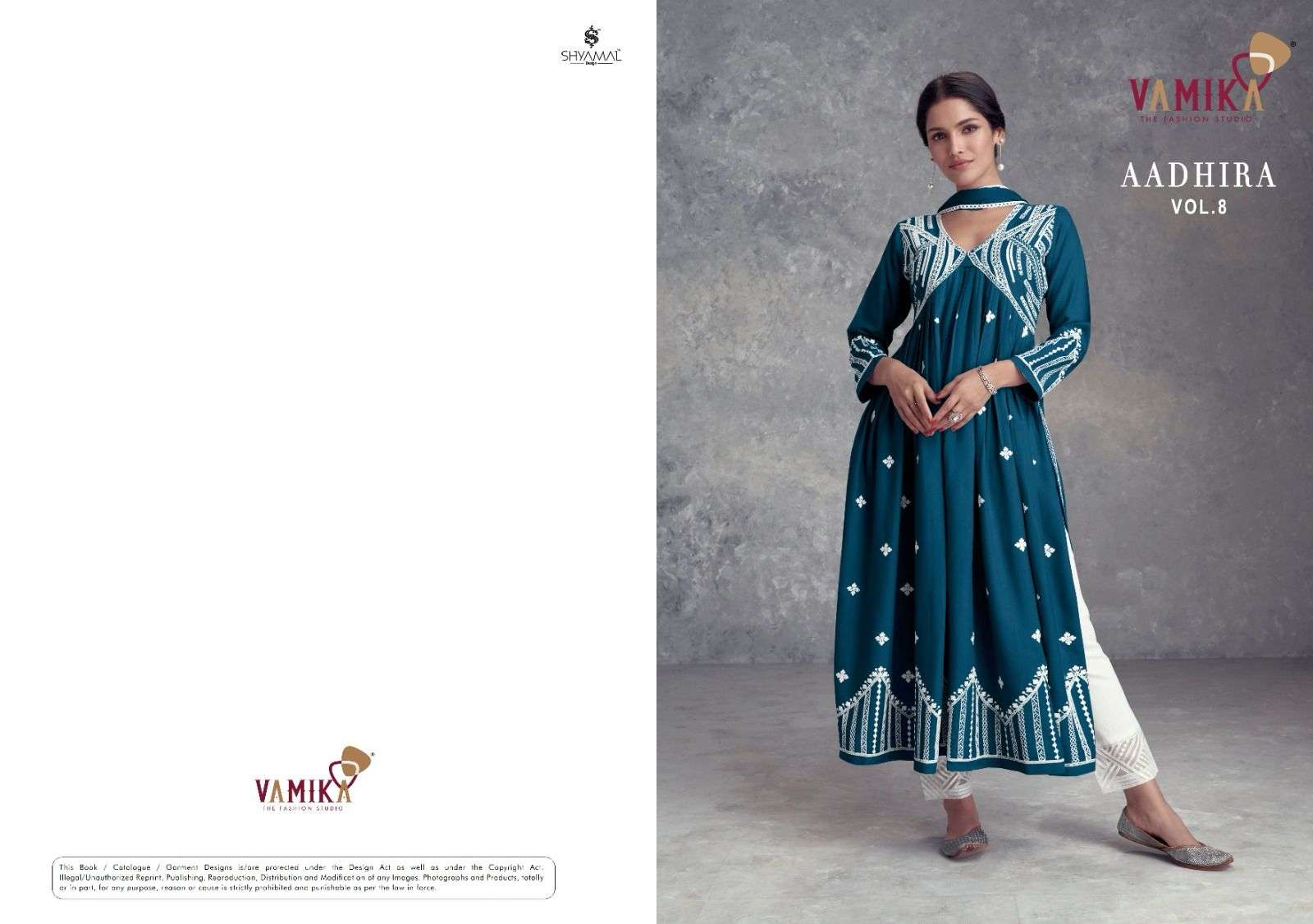 vamika aadhira vol 8 D No 1110A To 1110E reyon viscose attrective look top pant with dupatta catalog