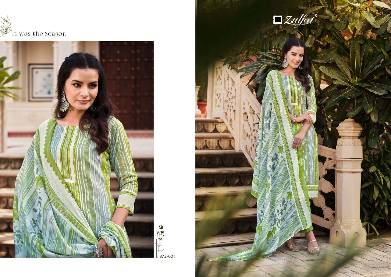 zulfat designer suits kasheesh cotton  catchy look salwqar suit catalog