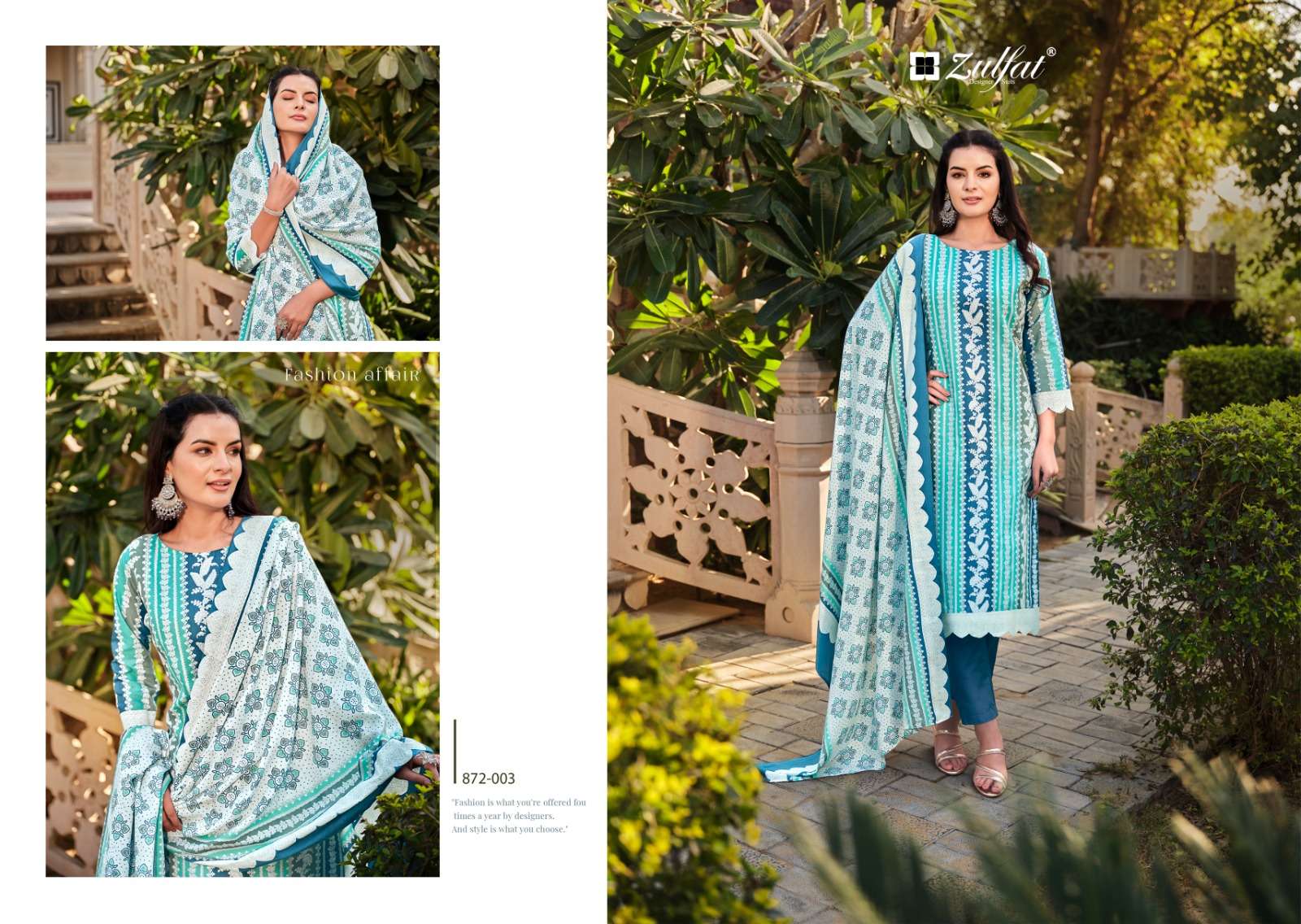 zulfat designer suits kasheesh cotton  catchy look salwqar suit catalog