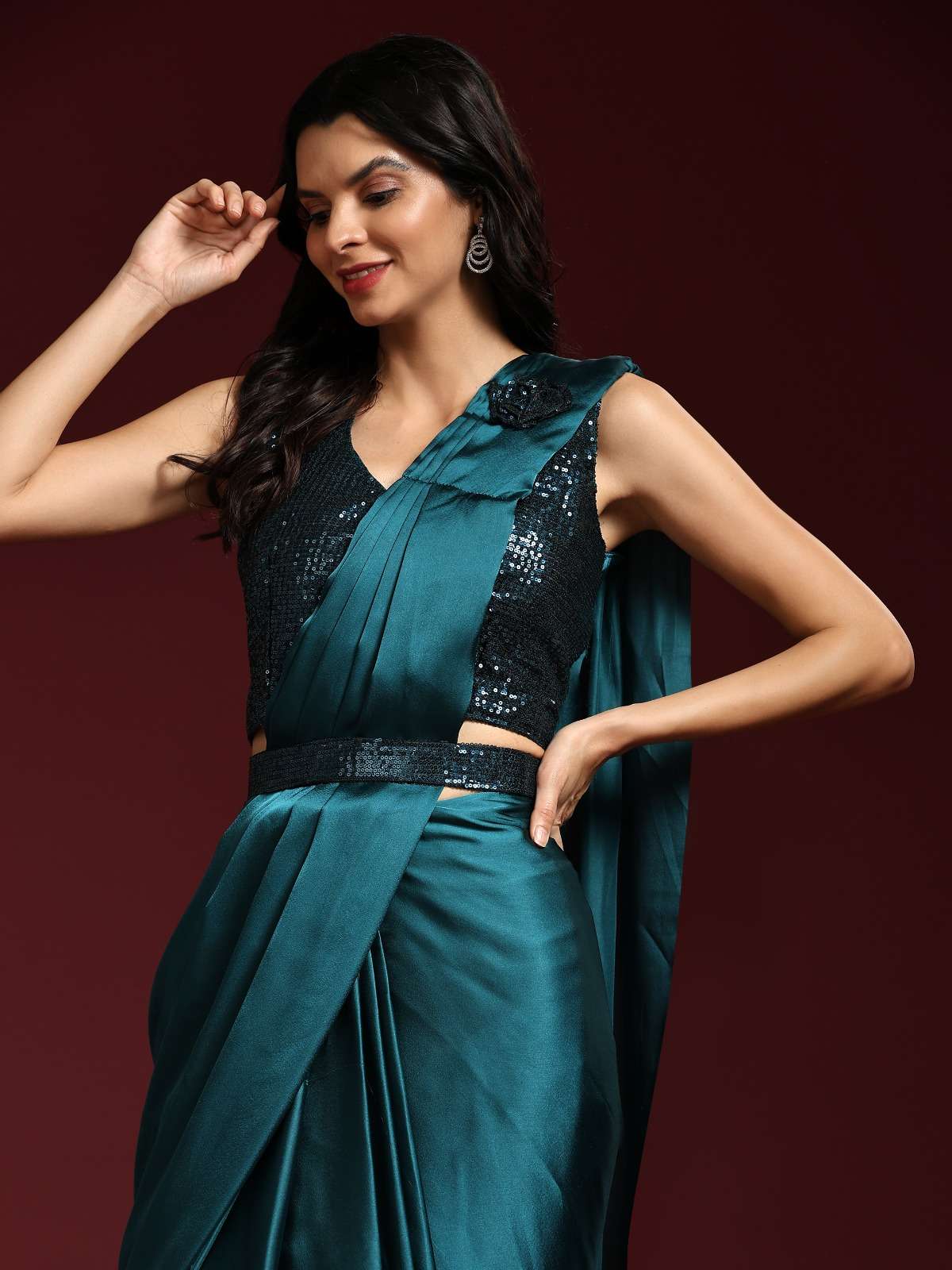 amoha trendz  d no 101109  impotrant satin satin catchy look saree catalog 