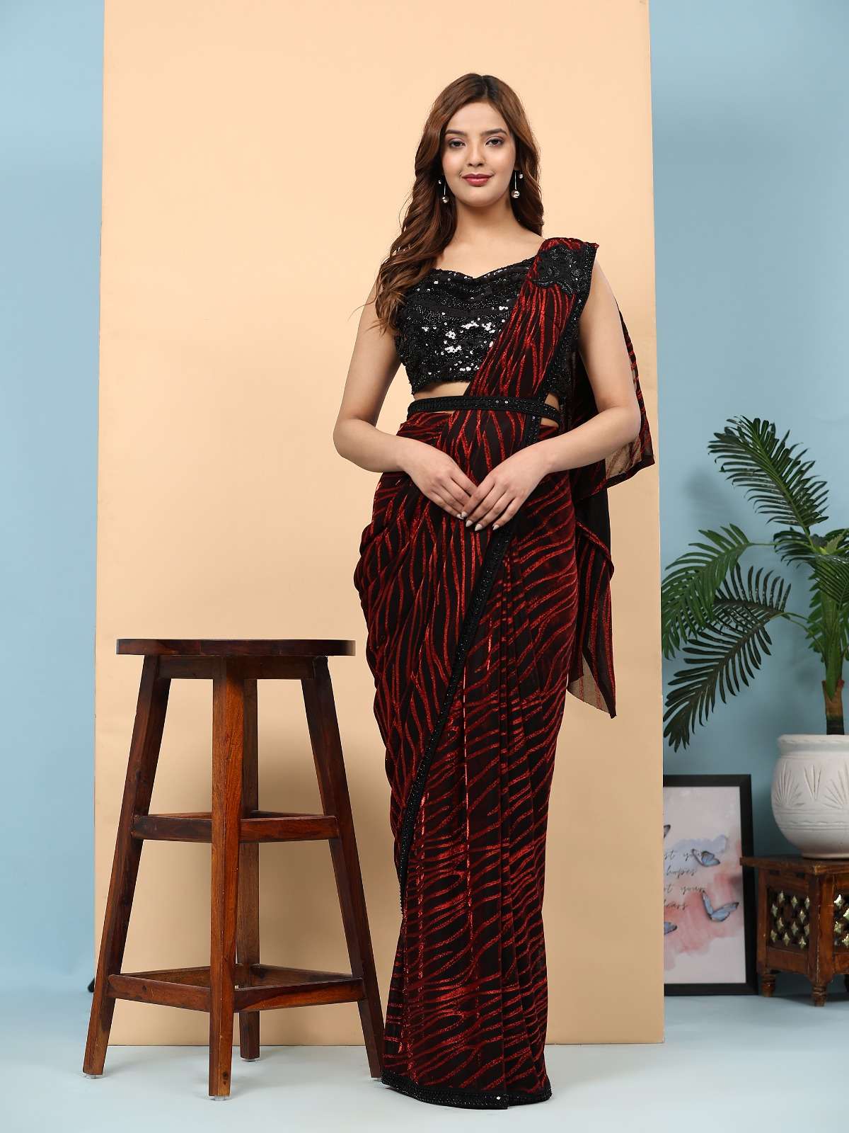 amoha trendz  d no a 332 imported fabrics regal look saree catalog