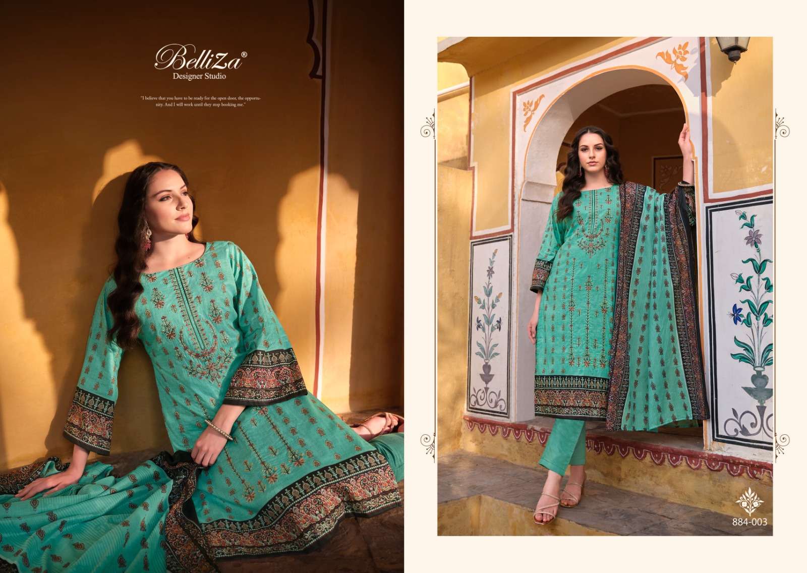 belliza designer studio bin saeed lvol 3 innovative look salwar suit catalog