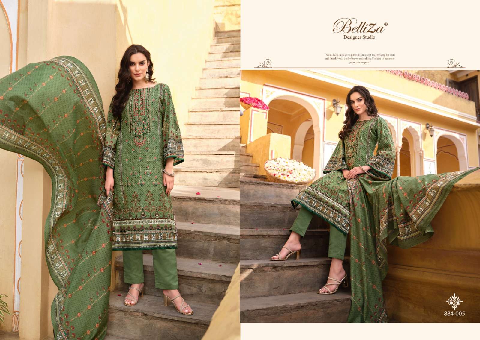 belliza designer studio bin saeed lvol 3 innovative look salwar suit catalog