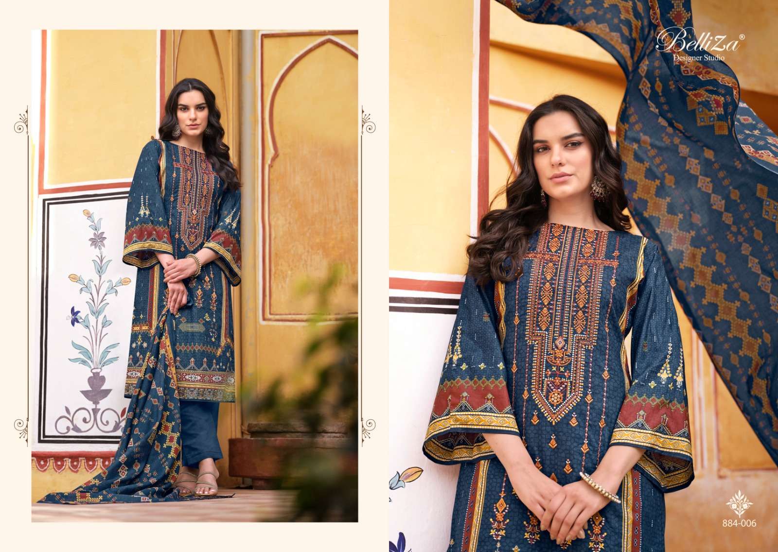 belliza designer studio bin saeed lvol 3 innovative look salwar suit catalog