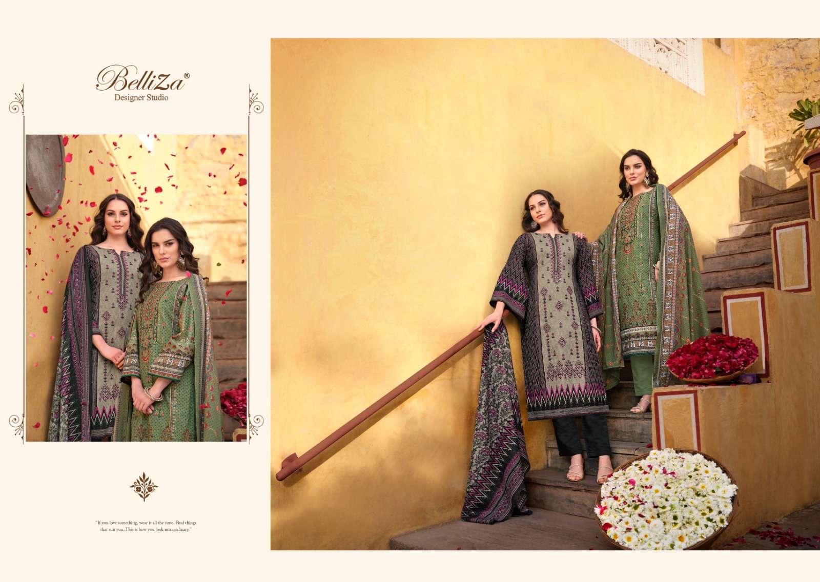 belliza designer studio bin saeed lvol 3 innovative look salwar suit catalog