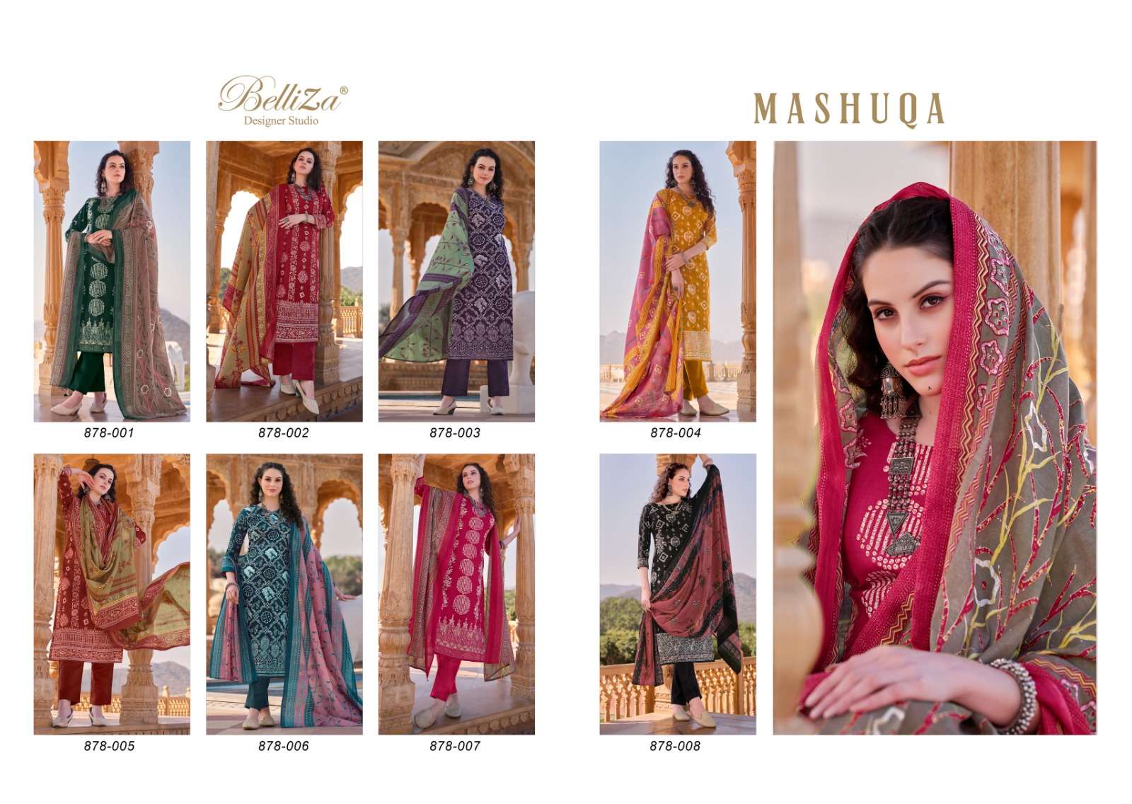 belliza designer studio mashuqa cotton decent look salwar suit catalog