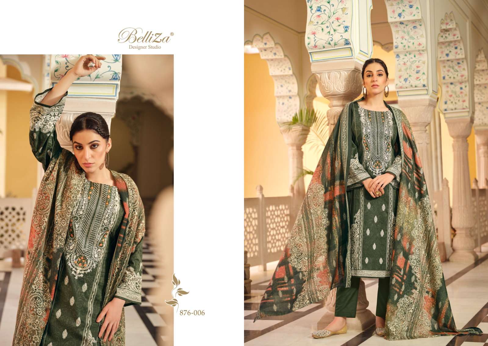 belliza designer studio naira vol 32 cotton ecxlusive print salwar suit catalog