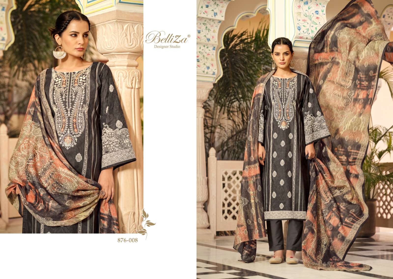 belliza designer studio naira vol 32 cotton ecxlusive print salwar suit catalog