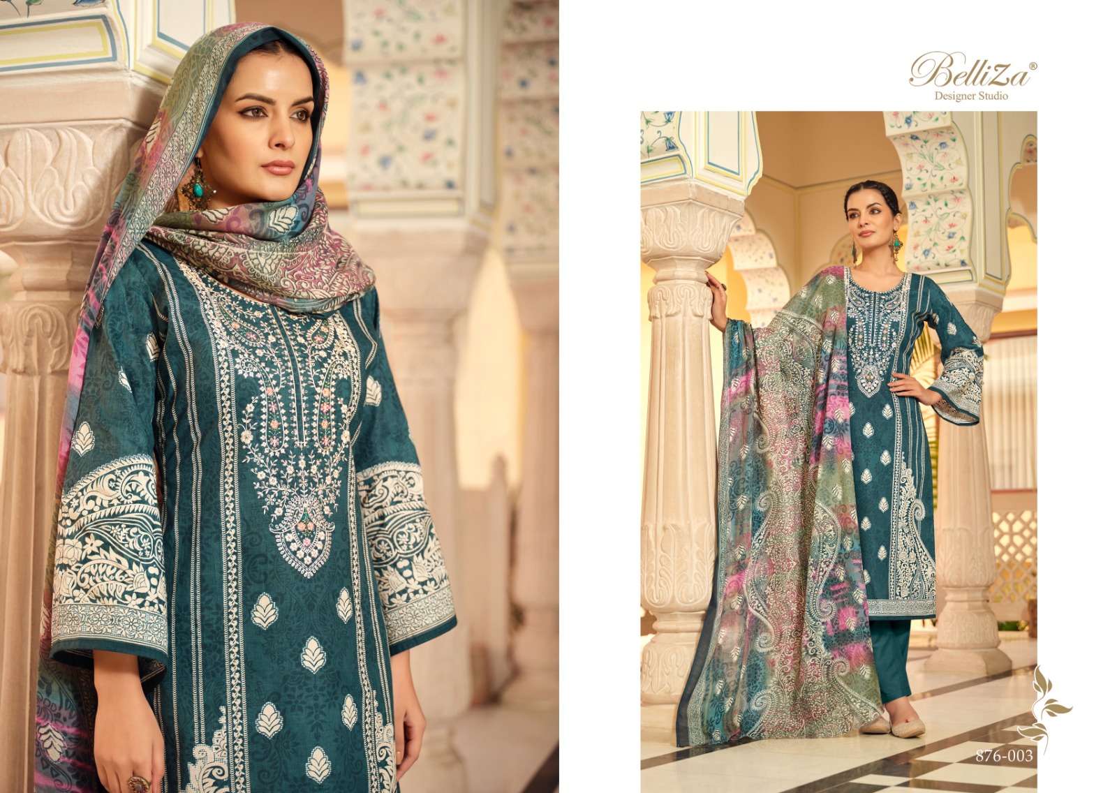 belliza designer studio naira vol 32 cotton ecxlusive print salwar suit catalog