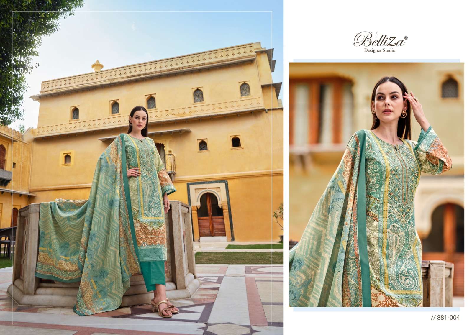 belliza designer studio naira vol 35 cotton exclusive look salwar suit catalog