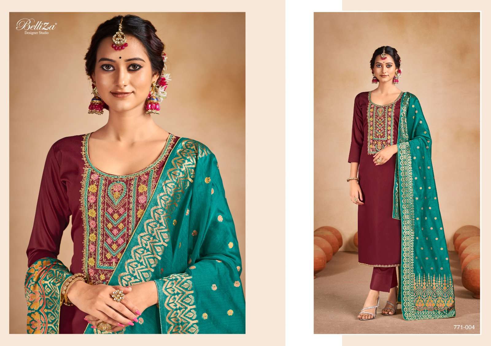 belliza designer studio saadgi cotton ecxlusive print salwar suit catalog