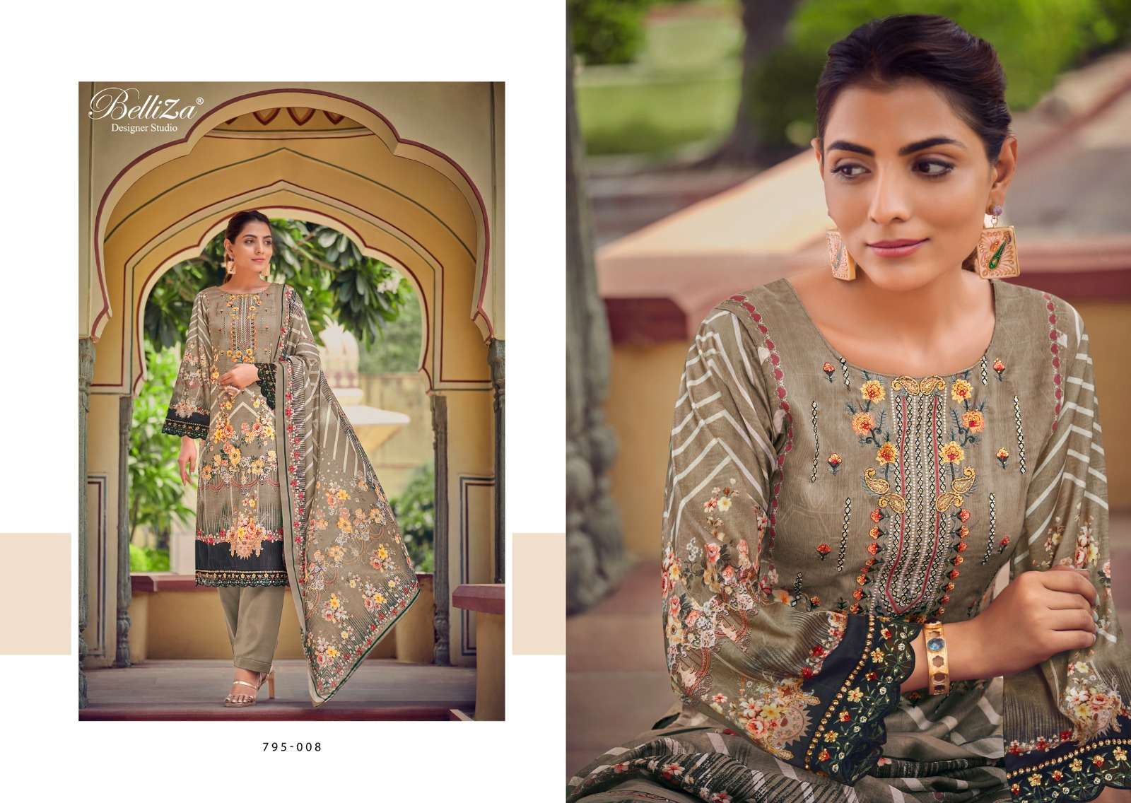 belliza designer studio zulika cotton decent look salwar suit catalog