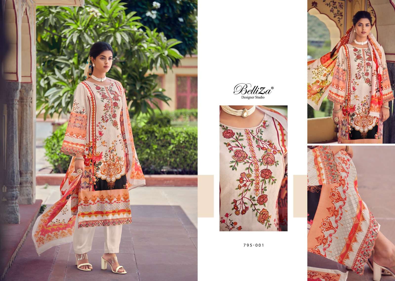 belliza designer studio zulika cotton decent look salwar suit catalog