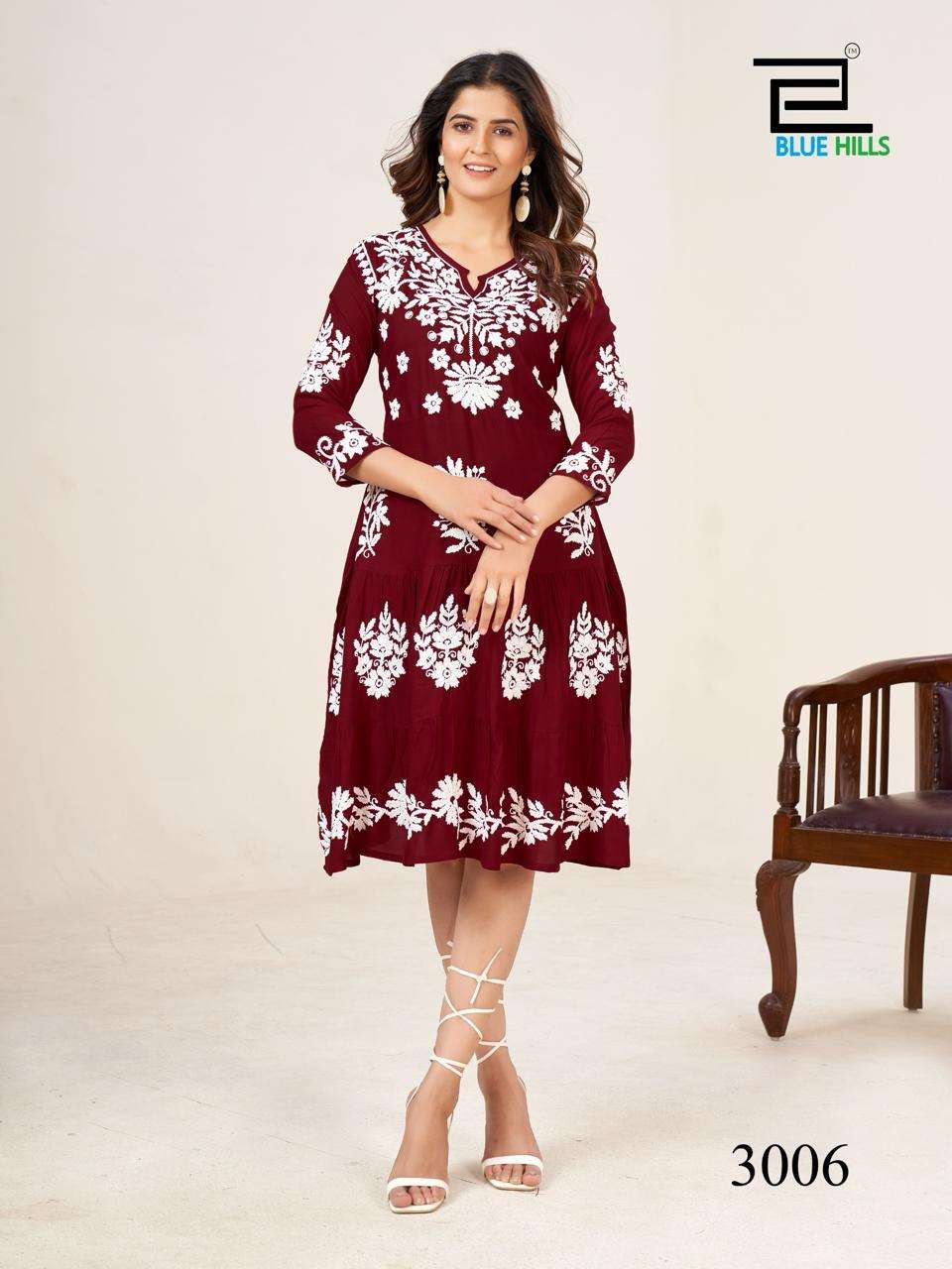 blue hills Kiara vol 3 rayon catchy look kurti catalog