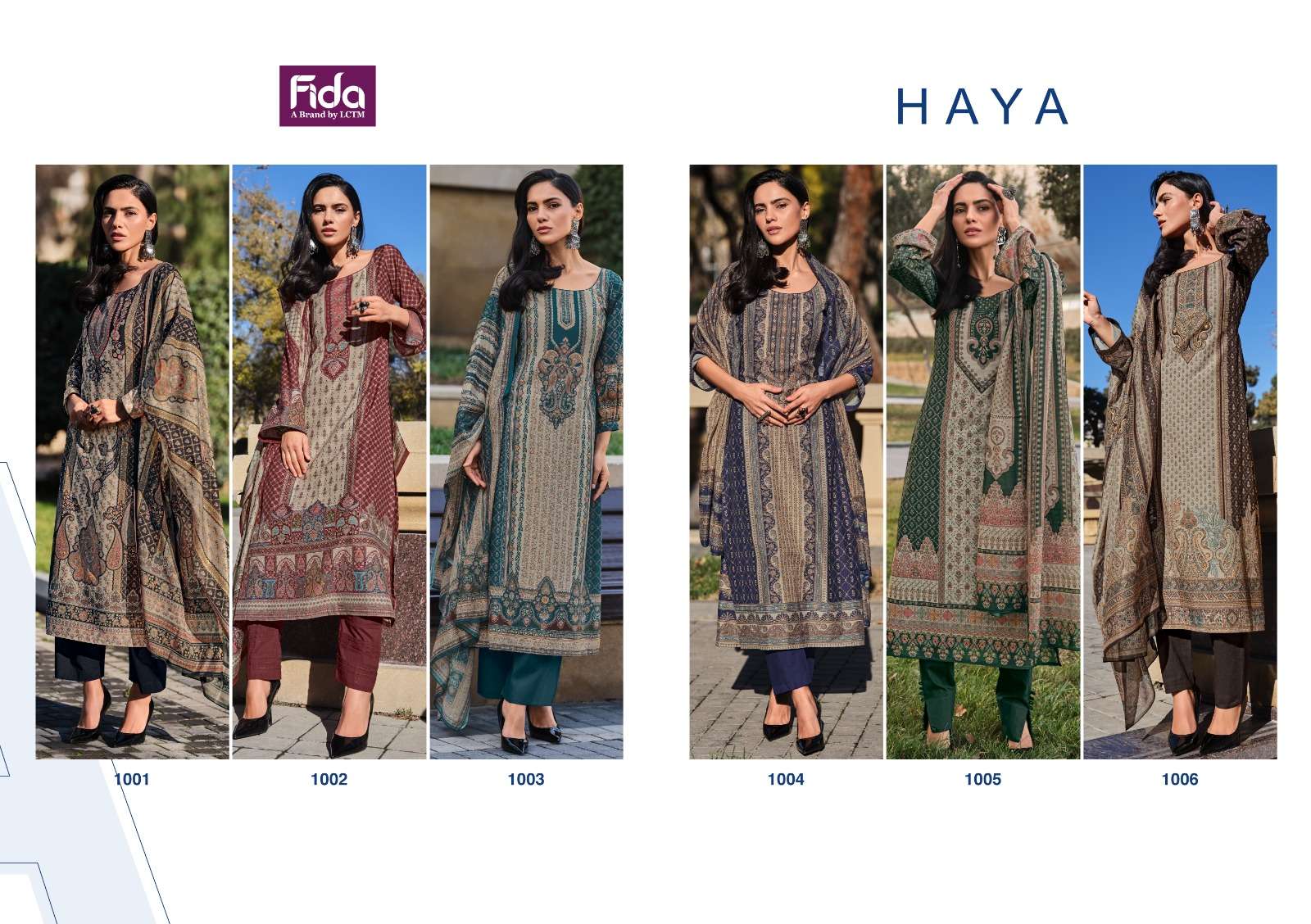 fida haya digital blended voile cotton elegant salwar suit catalog