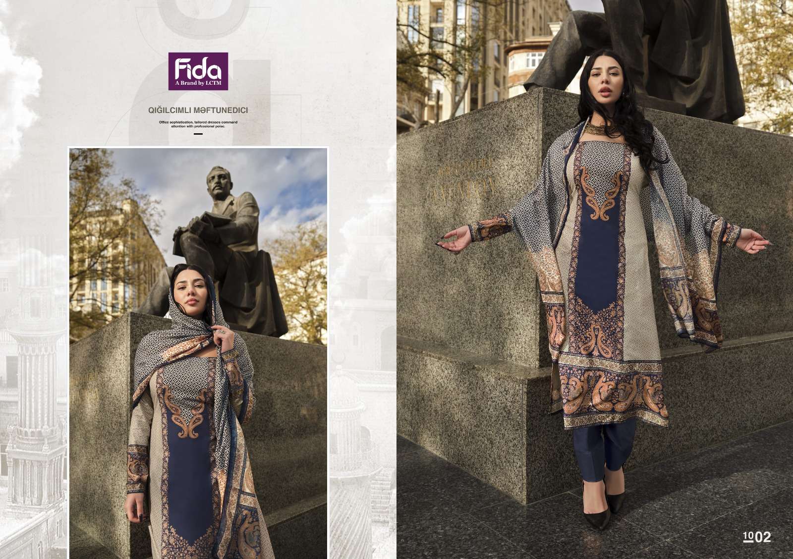 fida murad digital blended voile cotton innovative look salwar suit catalog