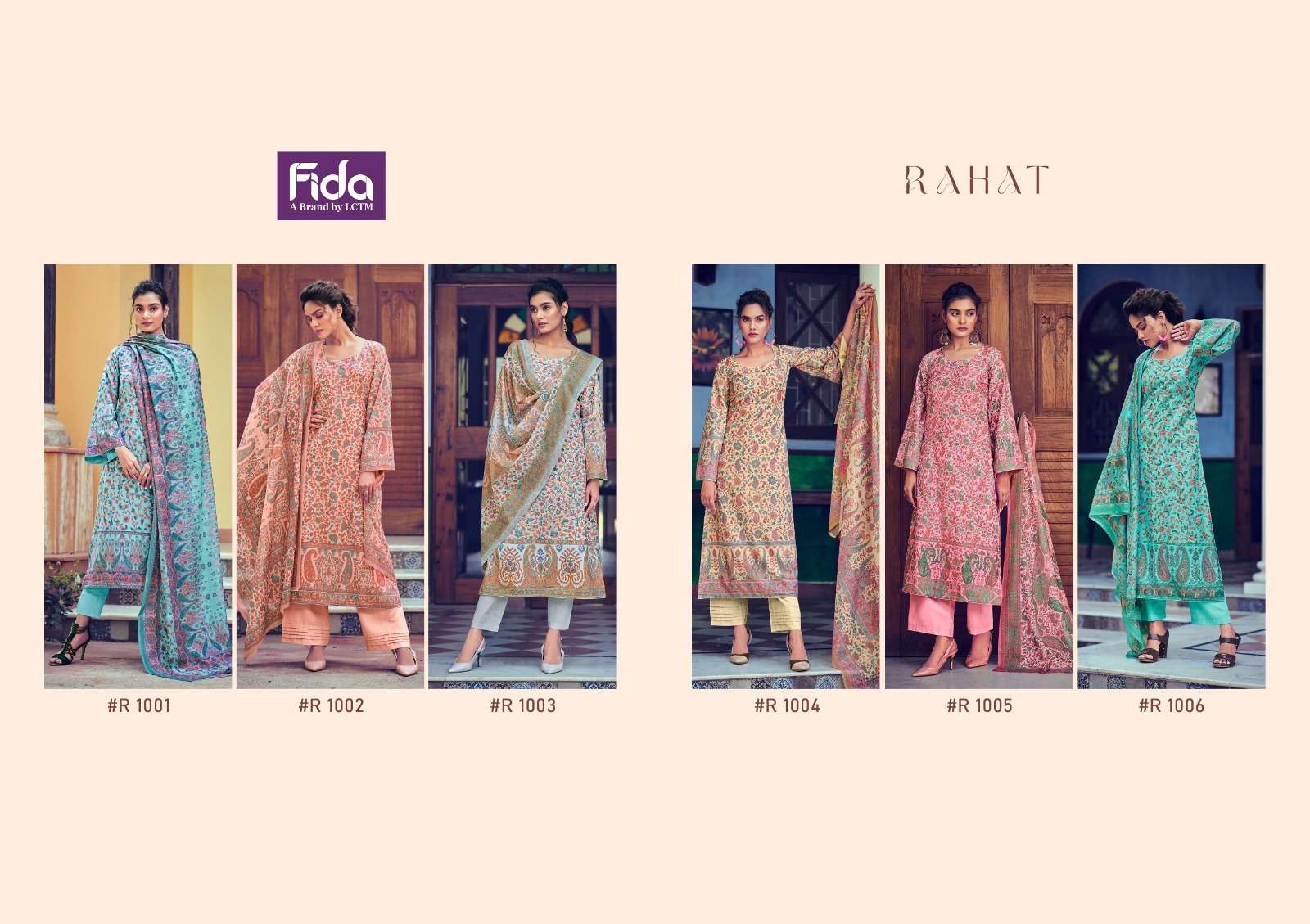 fida rahat cotton satin elegant salwar suit catalog