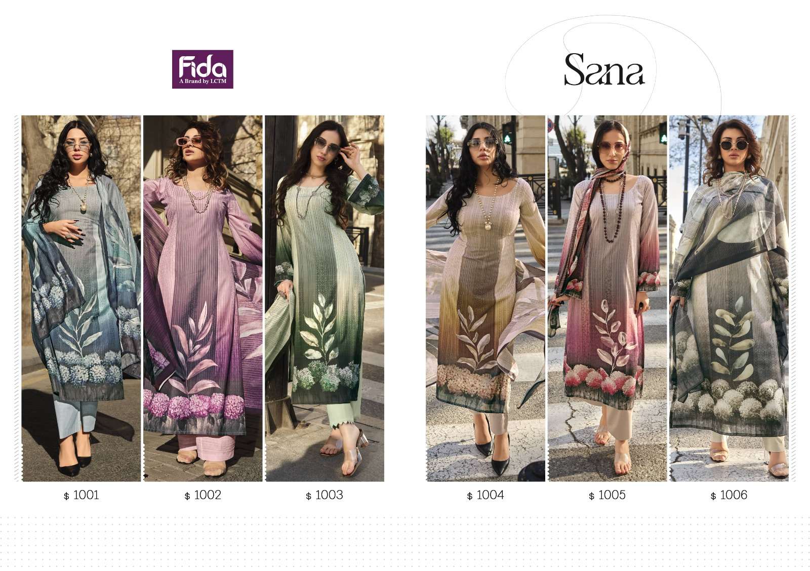 fida sana digital blended voile cotton innovative look salwar suit catalog