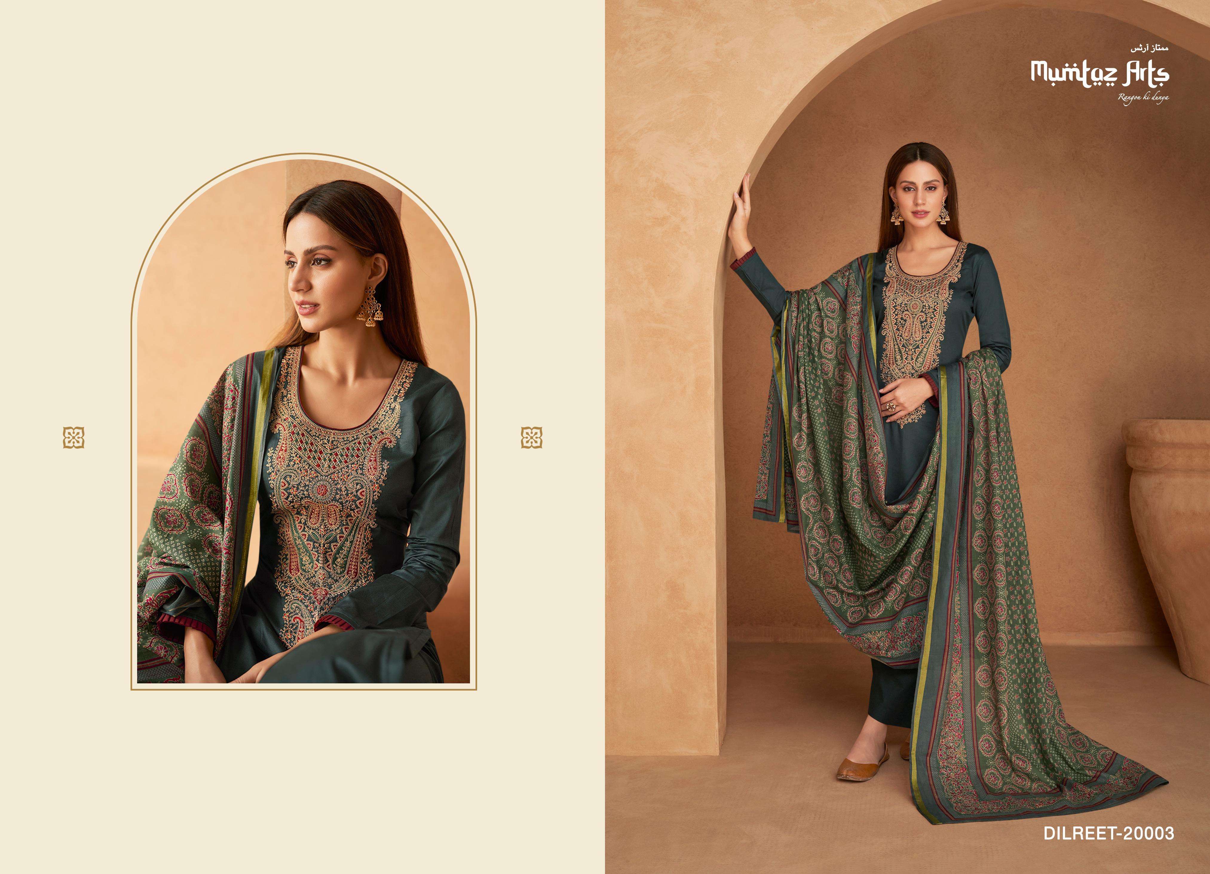 mumtaz art dilreet jam satin attrctive look salwar suit catalog