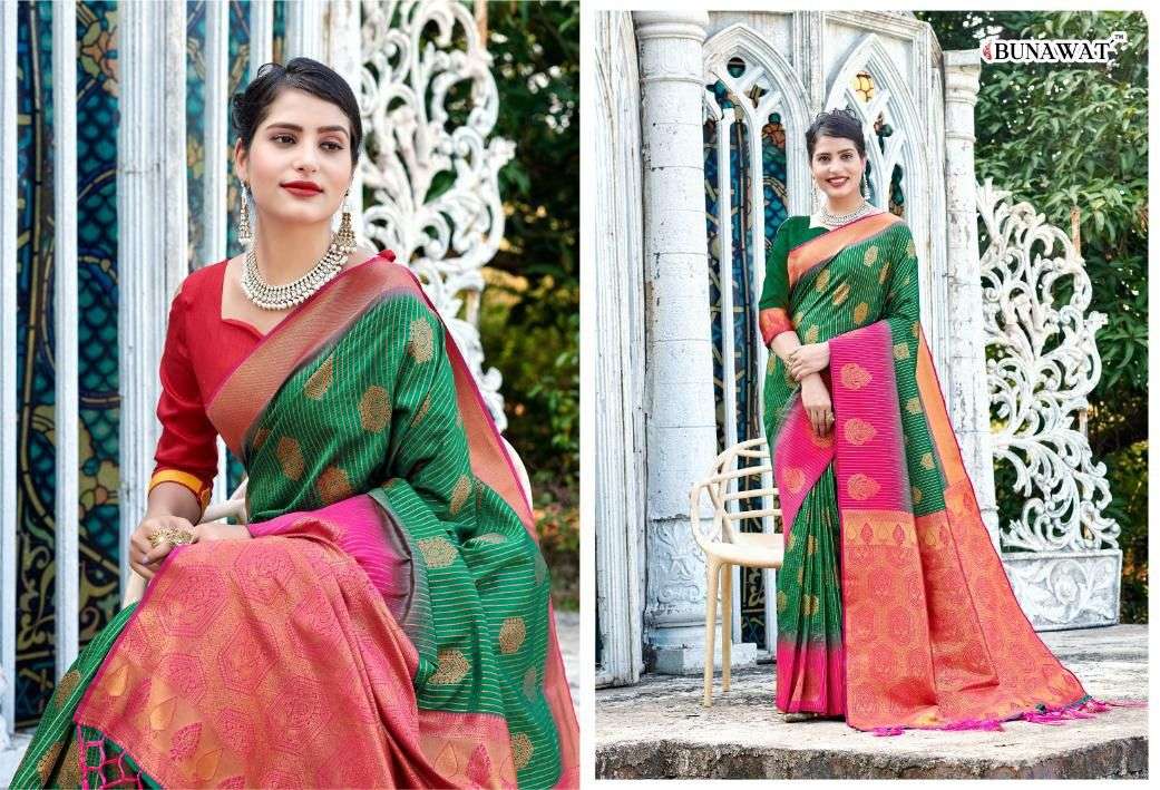 sangam prints avanti silk banarsi silk beautiful look saree catalog