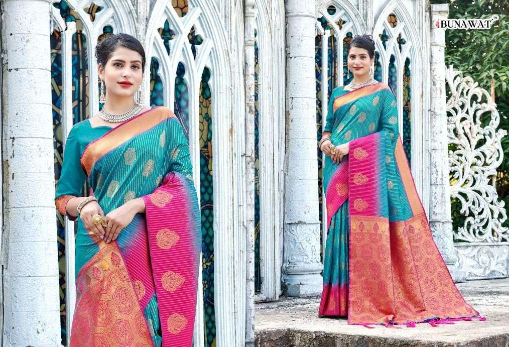 sangam prints avanti silk banarsi silk beautiful look saree catalog