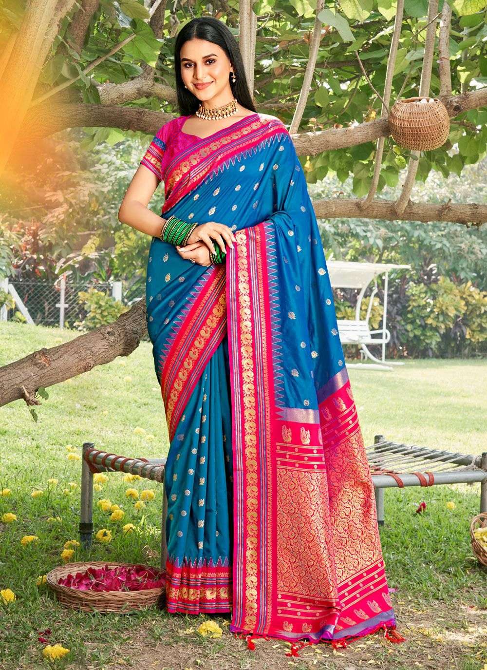 sangam prints bunawat divyanka silk paithani silk beautiful look saree catalog