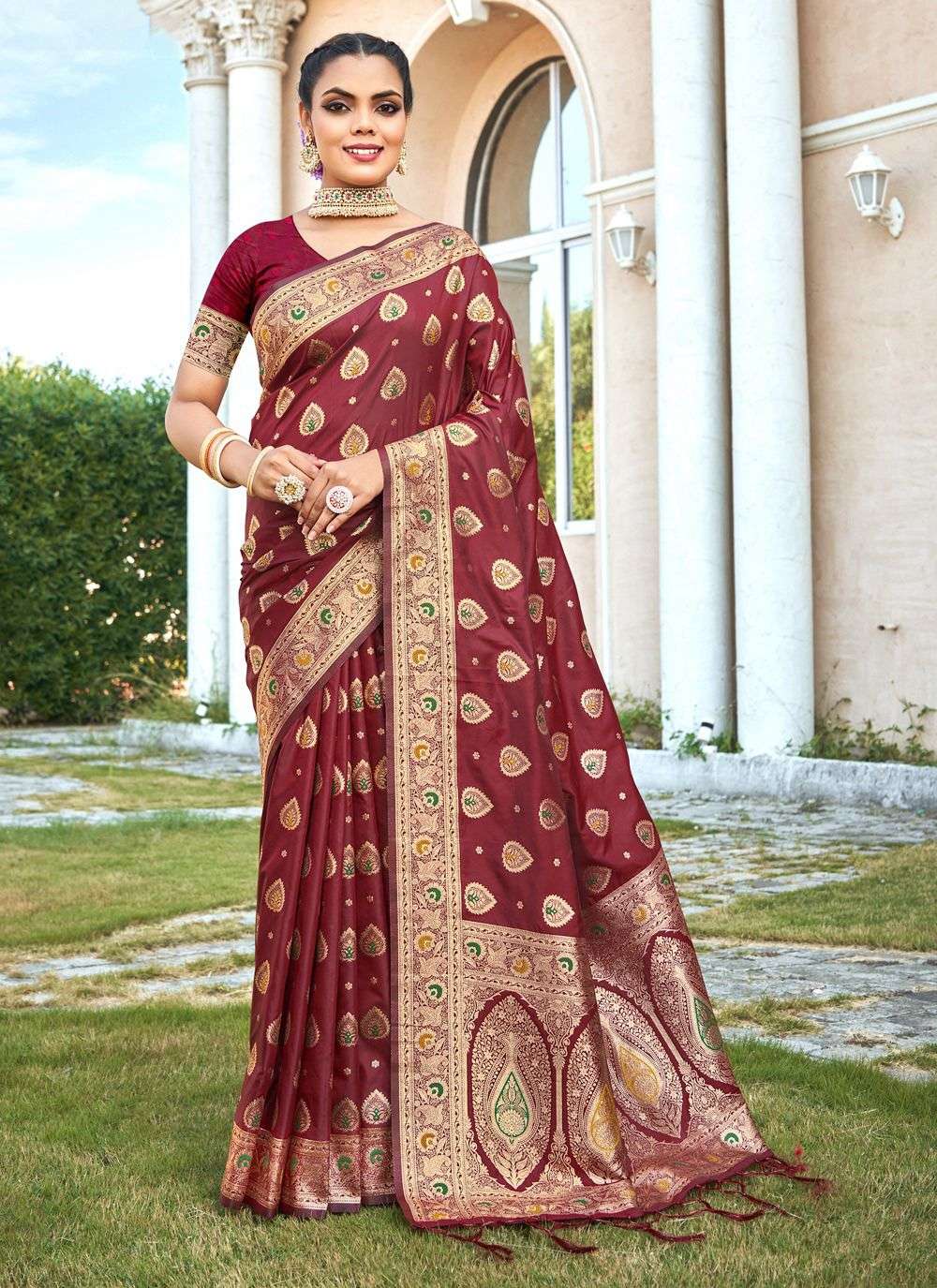 sangam prints bunawat radha pyari silk silk beautiful look saree catalog