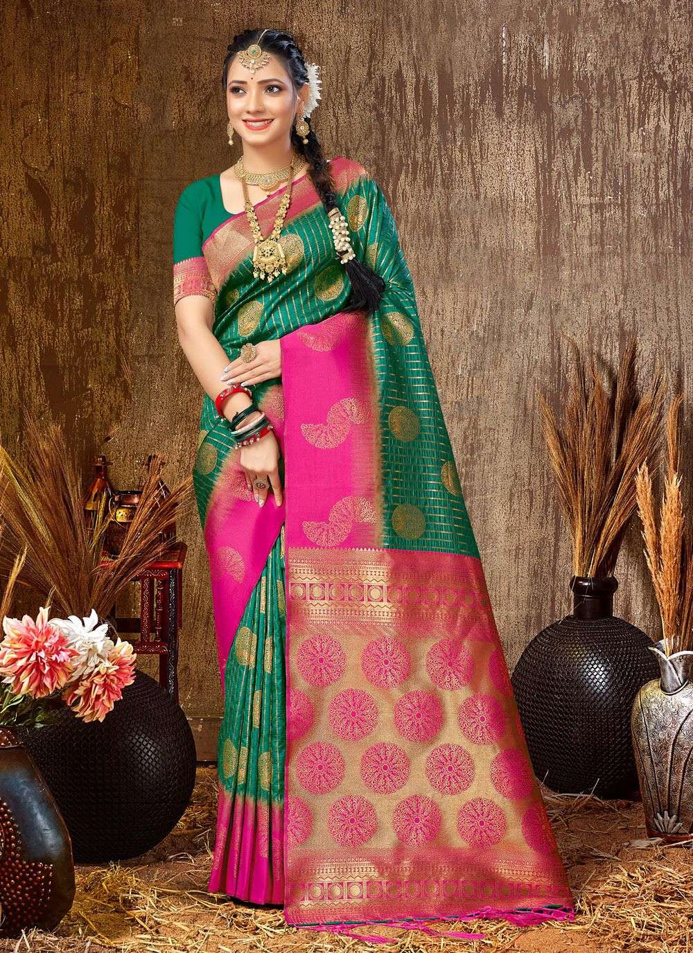 sangam prints bunawat vahini silk silk beautiful look saree catalog