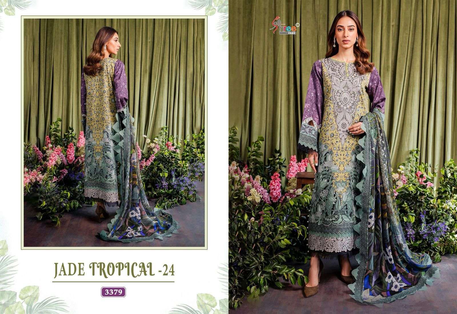 shree fabs jade tropical 24 cotton decent look salwar suit with cotton duaptta catalog