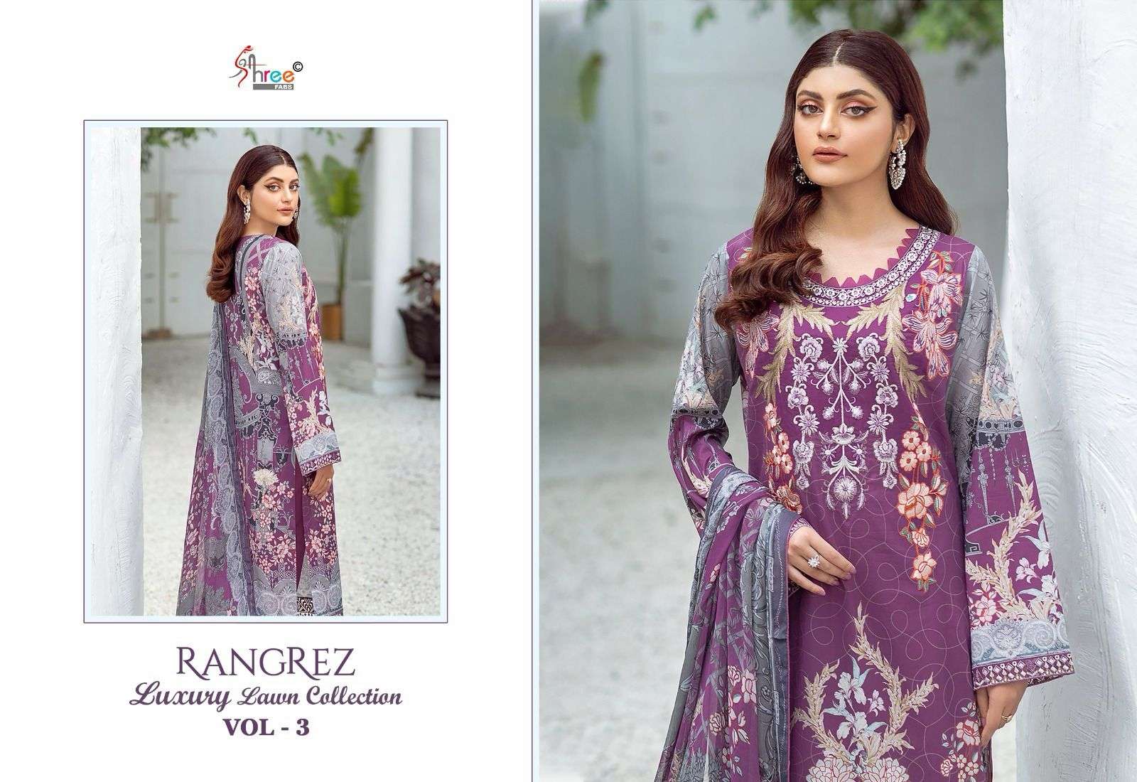 shree fabs rangrez luxcury lawn collection vol 3 cotton graceful look salwar suit cotton dupatta catalog