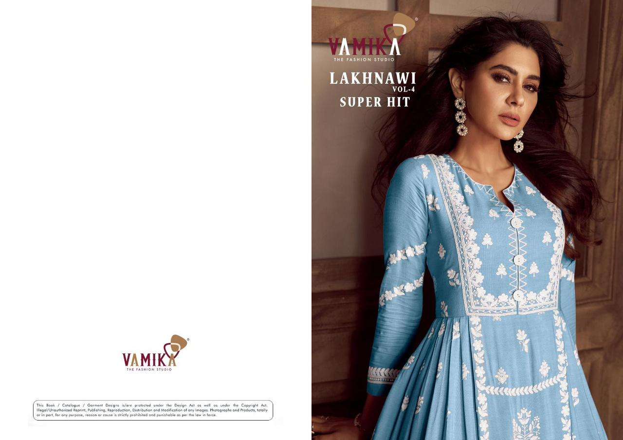 vamika lakhnavi vol 4 super hit d no 1023K To 1023O reyon attrective look top pant with dupatta catalog