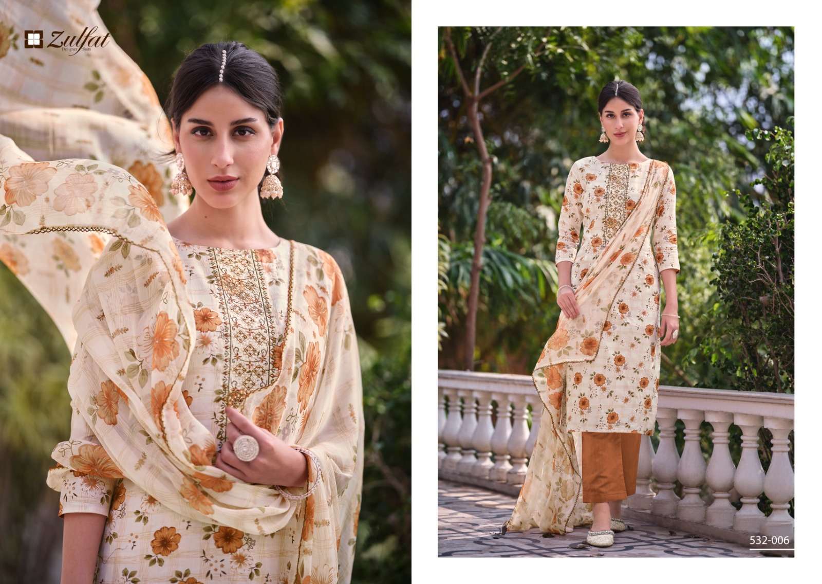 zulfat designer suits qainaat jam cotton elegant look salwqar suit catalog