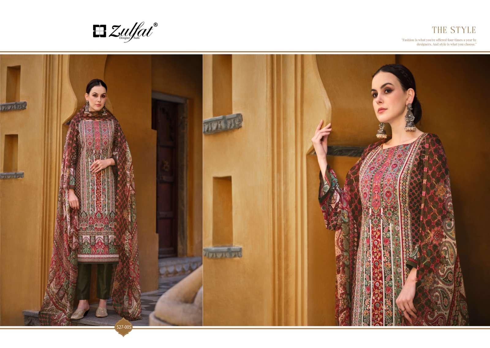 zulfat designer suits sabira pure cotton attrective look salwar suit catalog