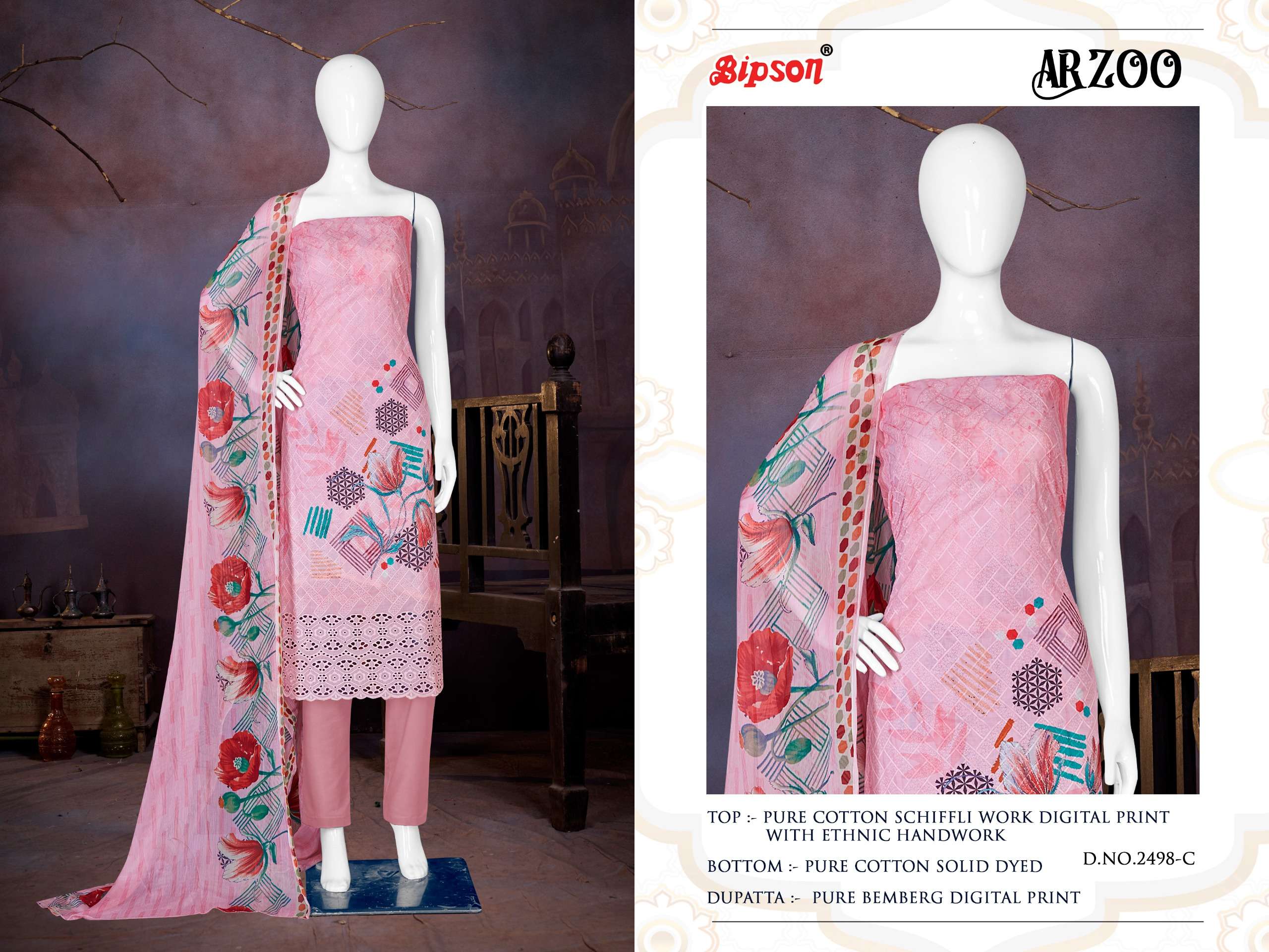 bipson aarzoo 2498 cotton exclusive print salwar suit catalog