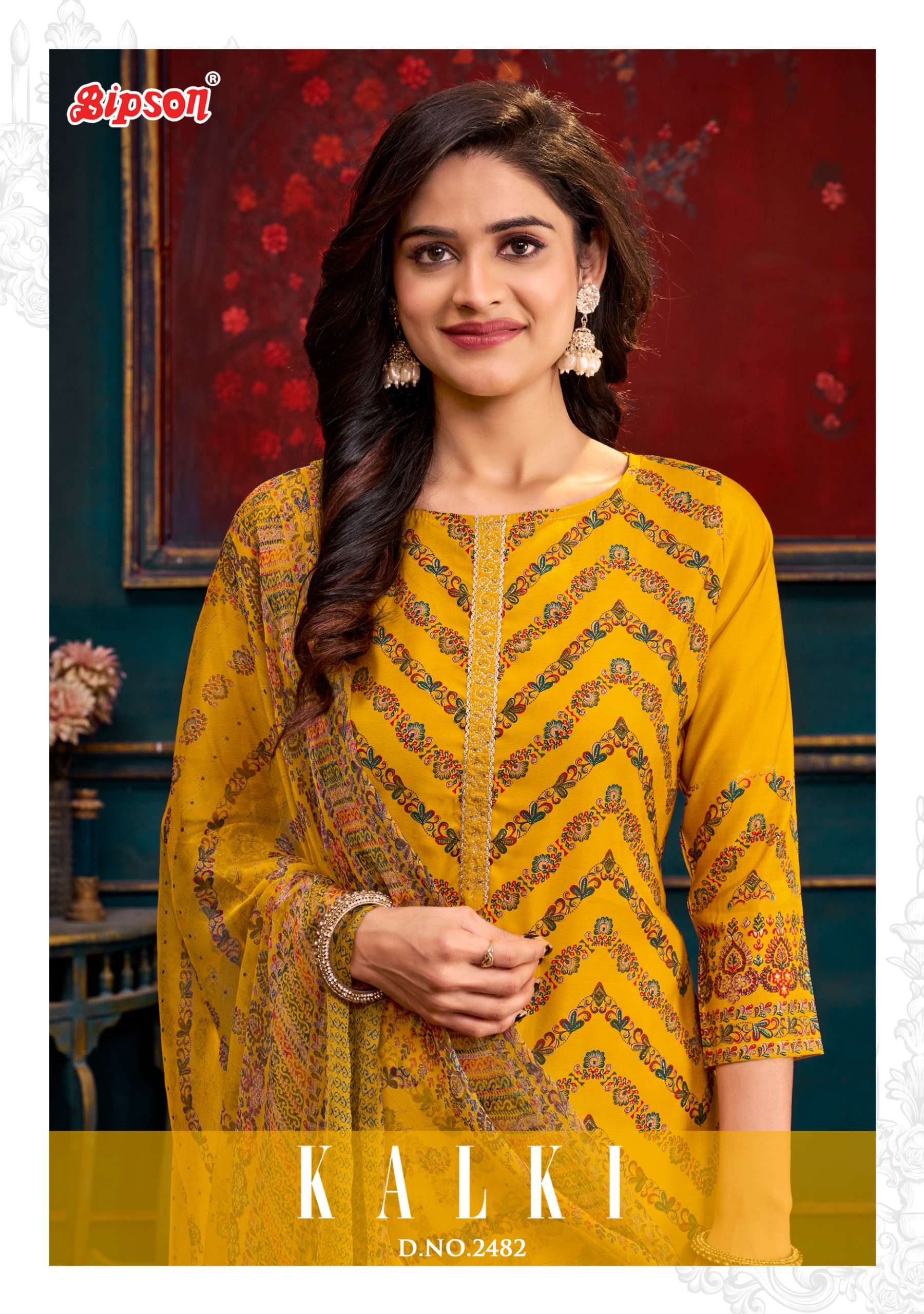 bipson kalki 2482 Pure modal Chanderi exclusive print salwar suit catalog