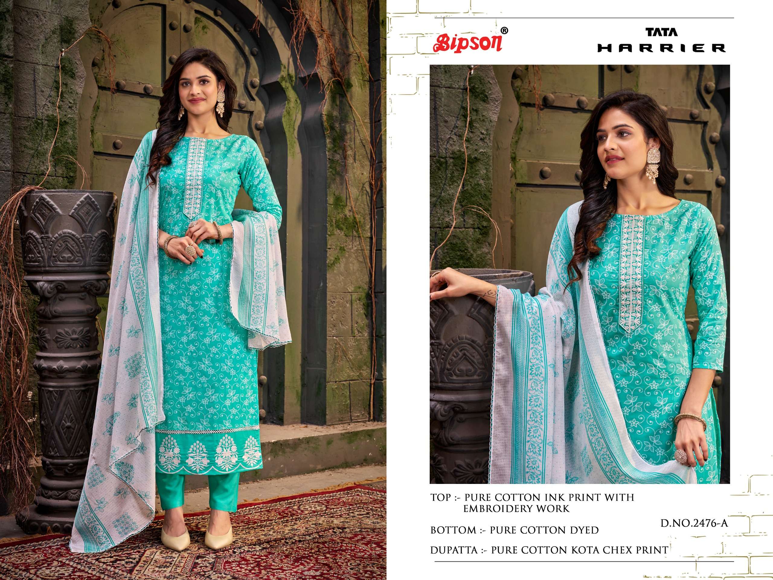 Bipson tata harrier 2476 elegant salwar suit catalog