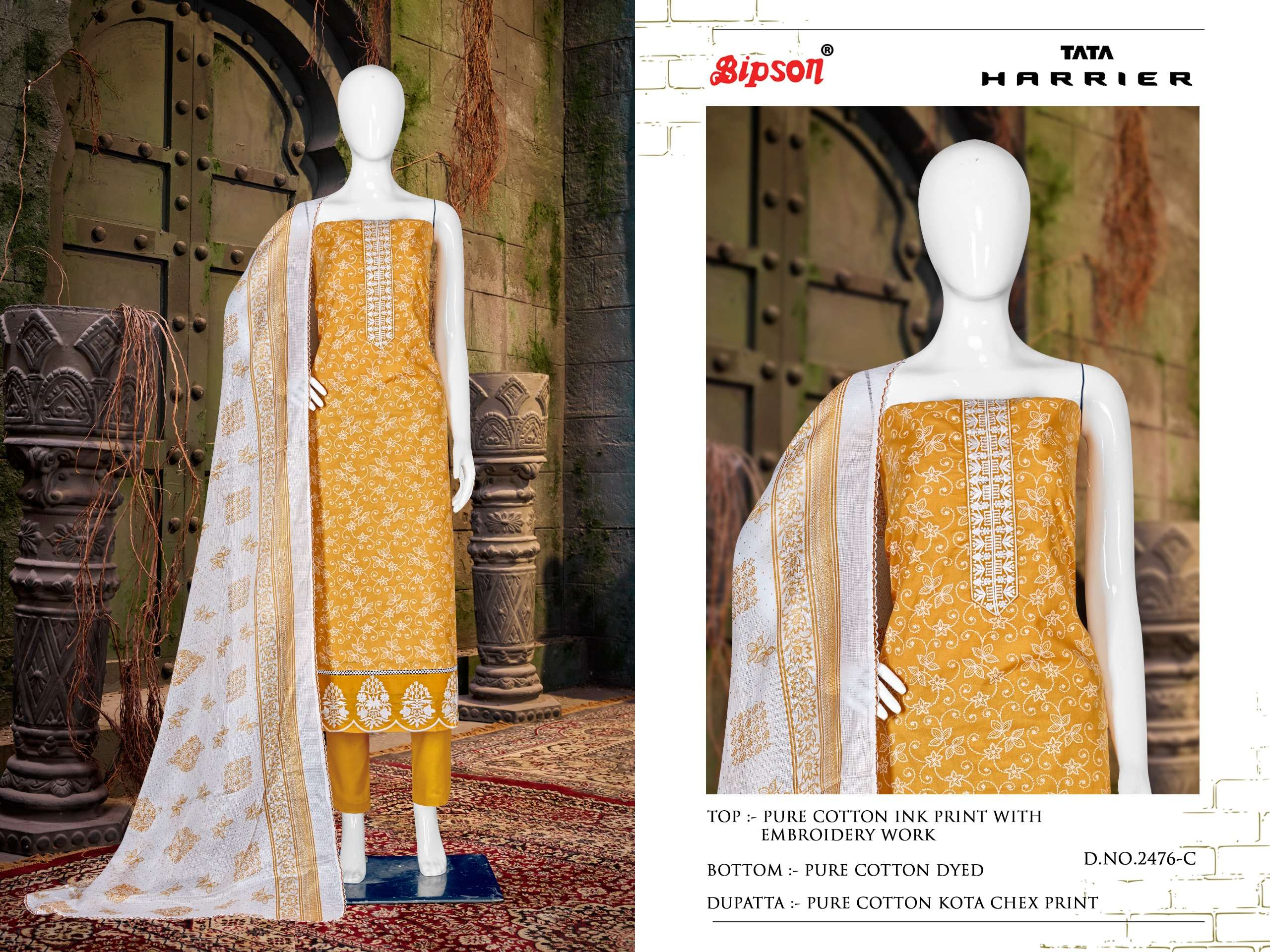 Bipson tata harrier 2476 elegant salwar suit catalog