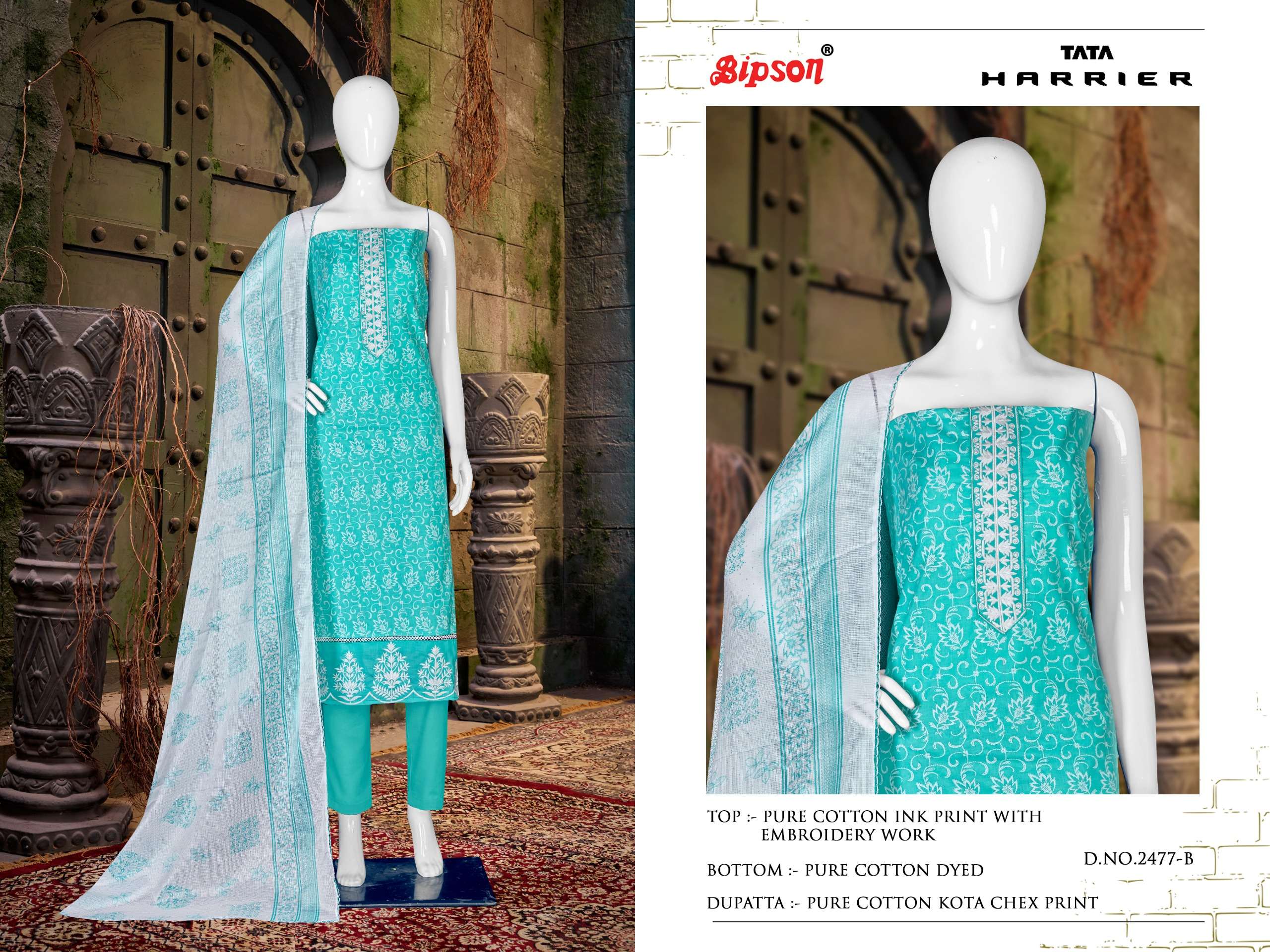 bipson tata harrier 2477 cotton  graceful look salwar suit catalog