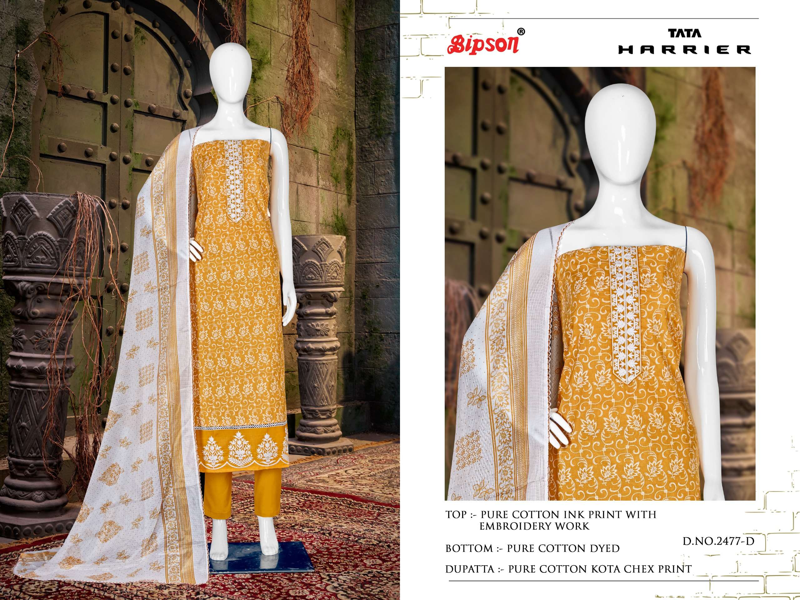 bipson tata harrier 2477 cotton  graceful look salwar suit catalog