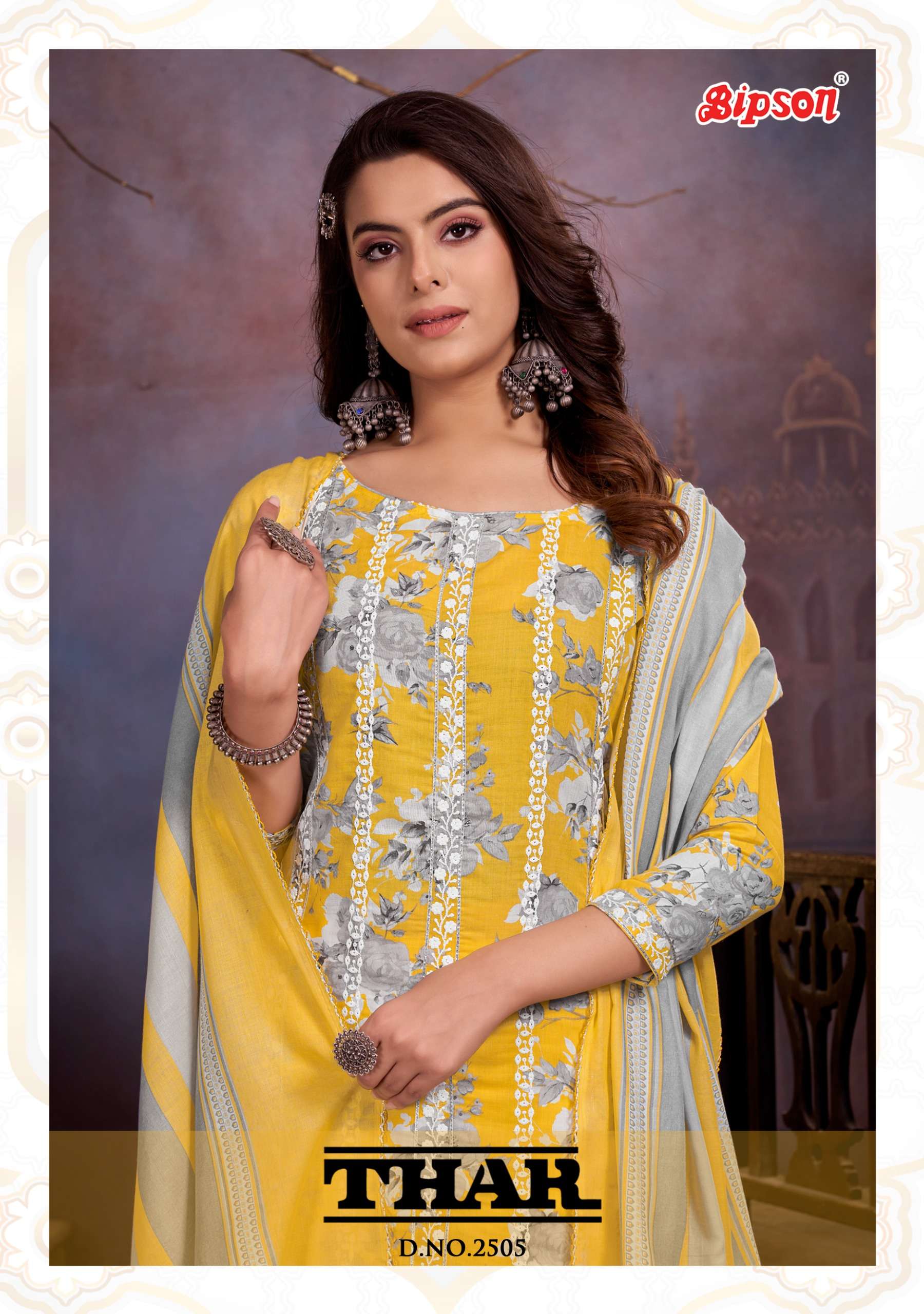 bipson thar 2505 cotton regal look salwar suit catalog