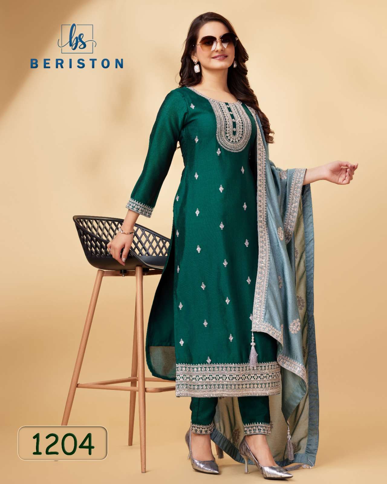 briston briston vol 12 vichitra silk decent look salwar suit catalog