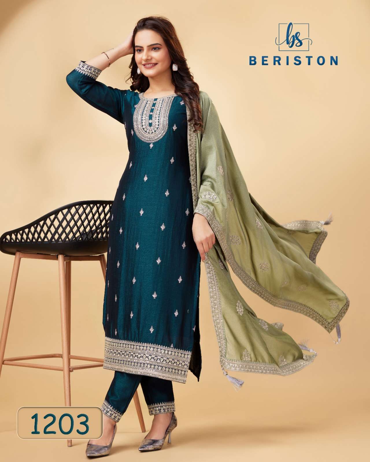 briston briston vol 12 vichitra silk decent look salwar suit catalog