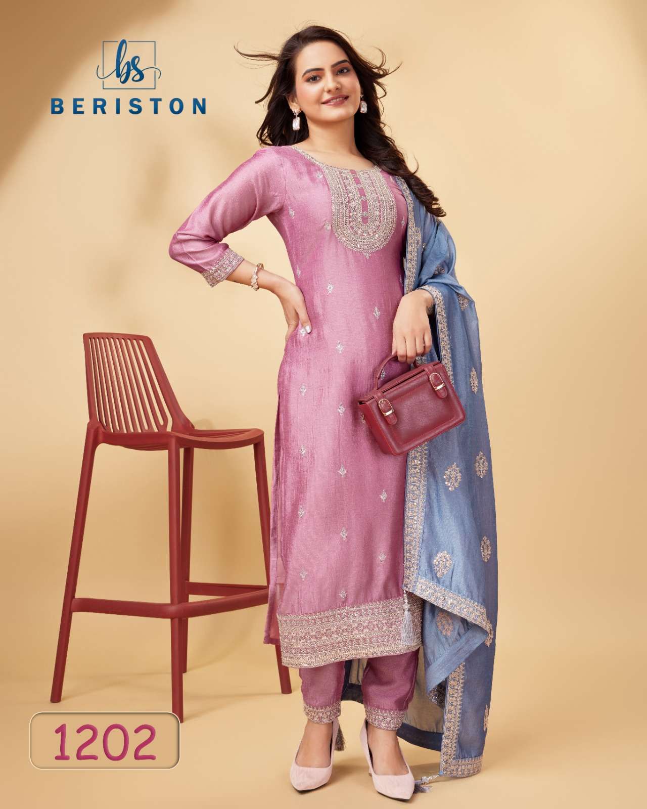 briston briston vol 12 vichitra silk decent look salwar suit catalog