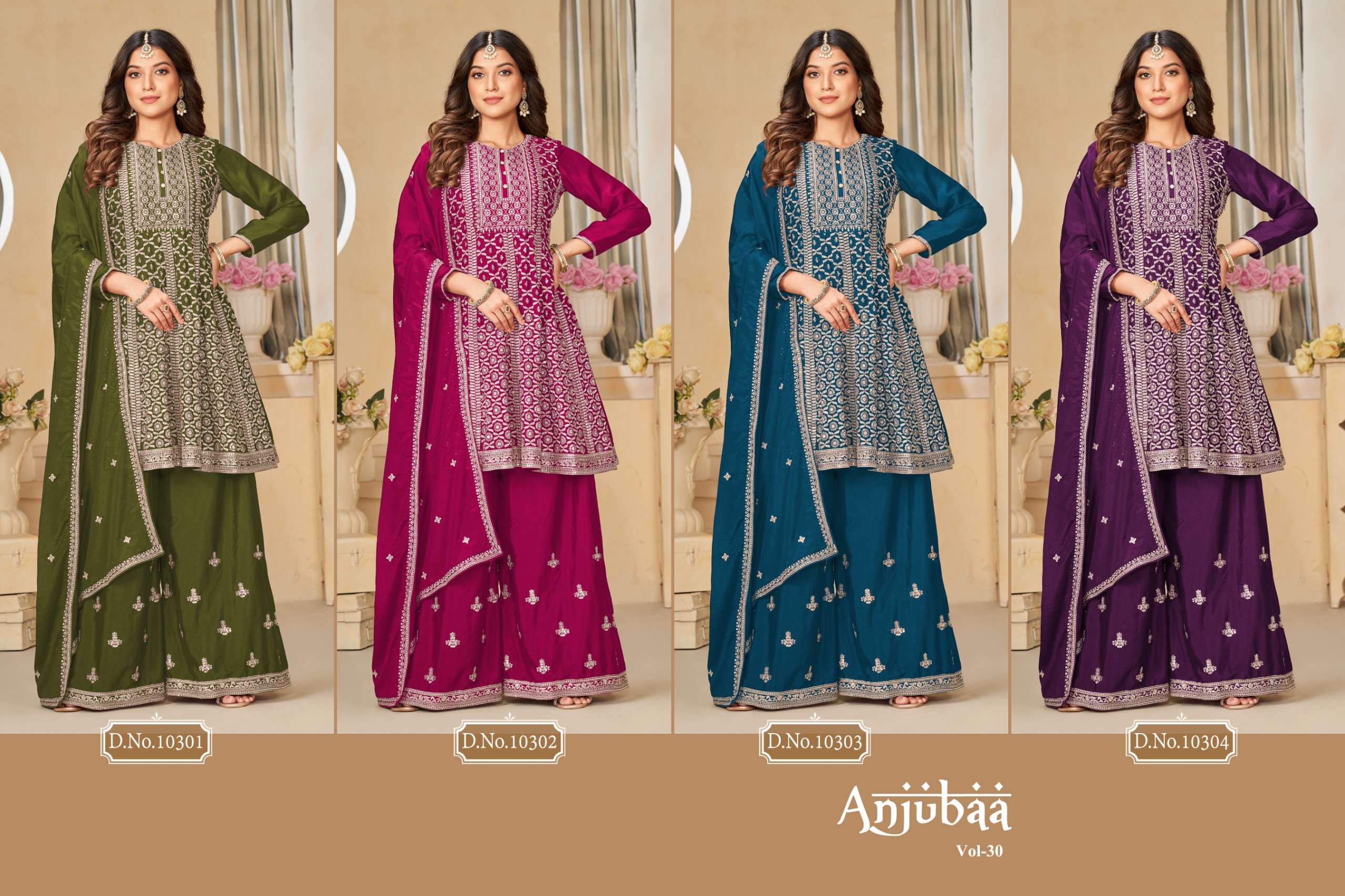 dani anjubaa vol 30 chinnon exclusive look salwar suit catalog